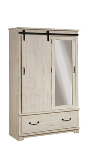 Martin Svensson Home 6906727 Coastal Farmhouse Solid Wood Armoire with Sliding Barn Door